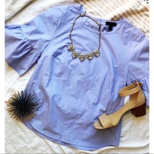 J Crew Shirt with Peplum Sleeves